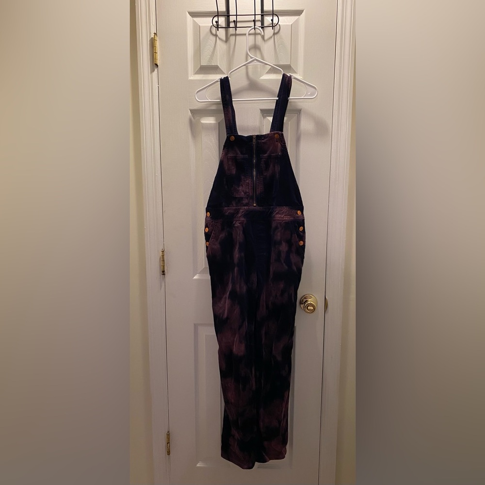 Anthropologie Tie-Dye Overalls with Adjustable Straps